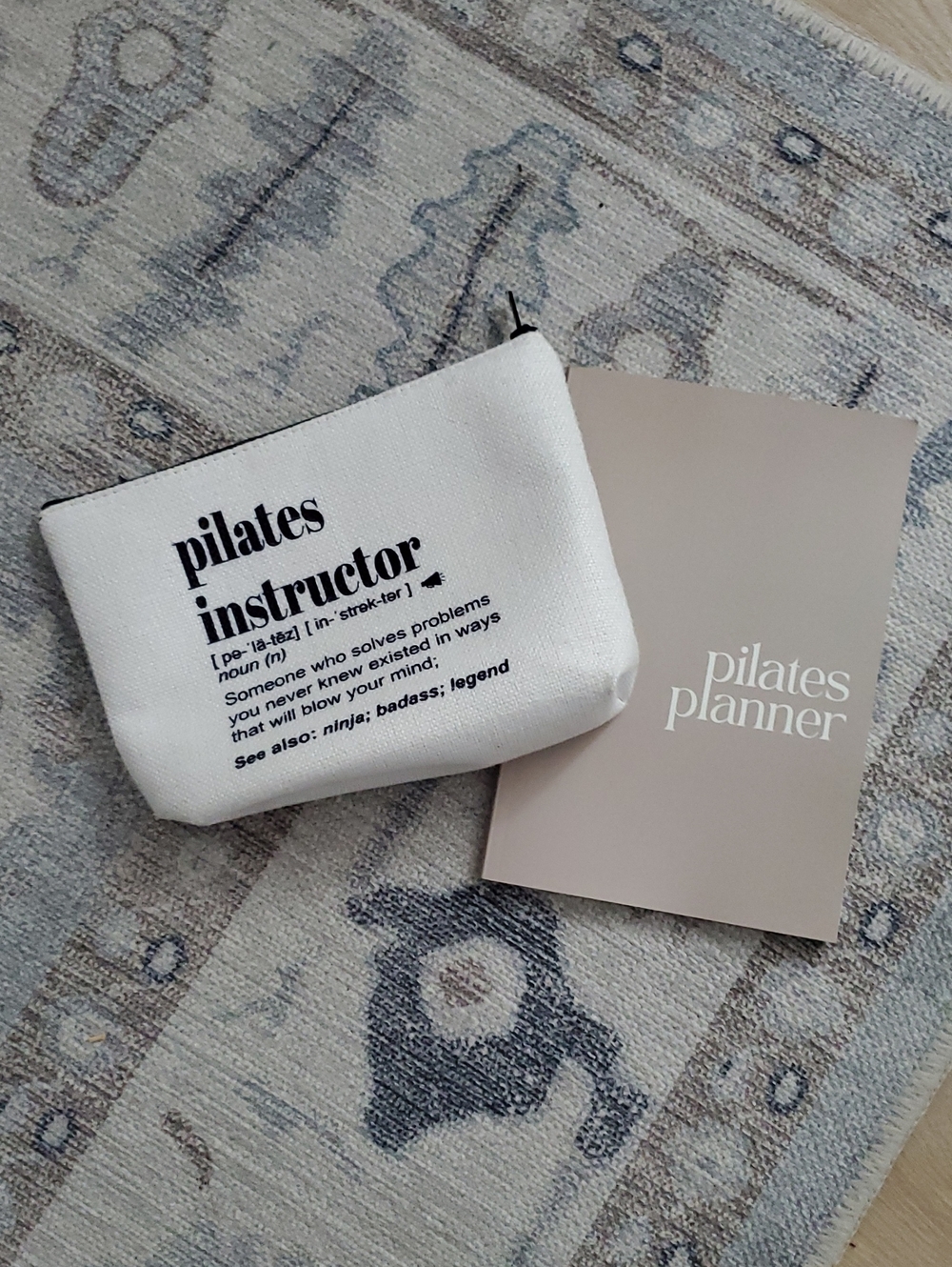 Pilates Instructor Gift Set Class Planner And Zip Pouch